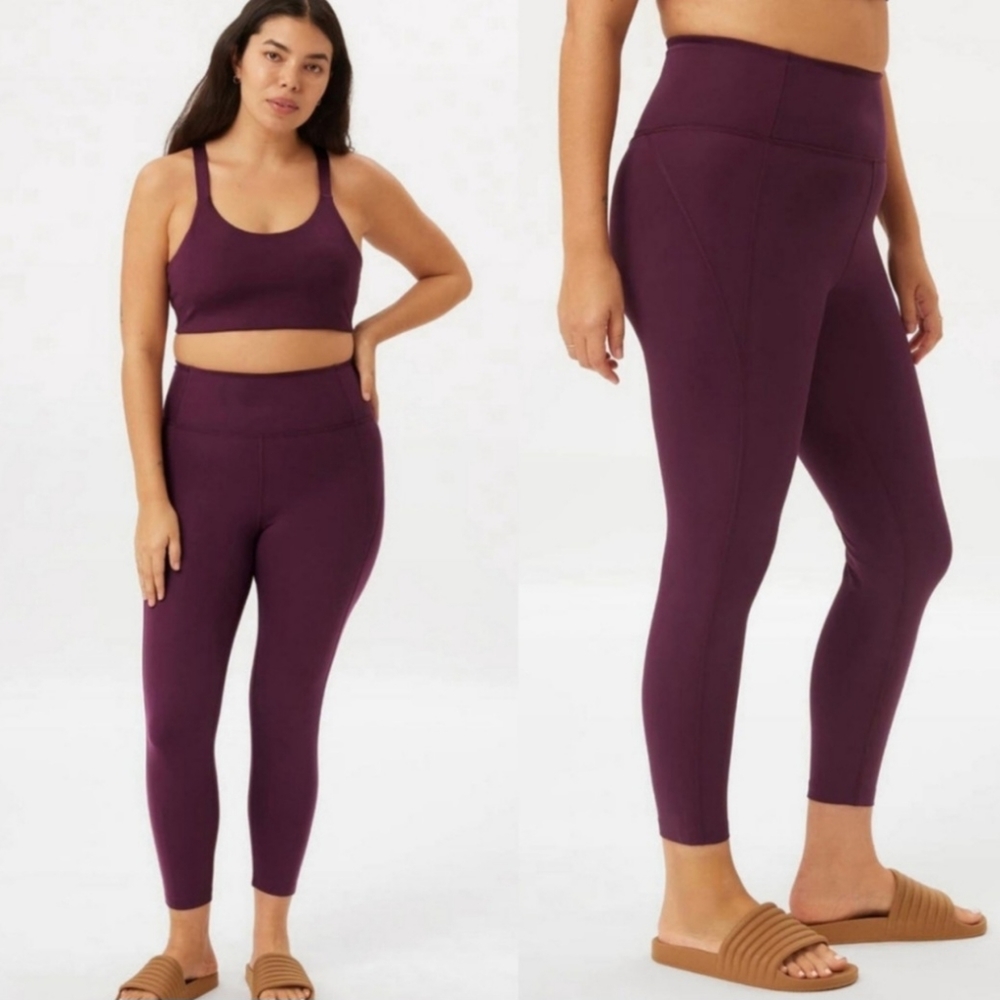 GIRLFRIEND COLLECTIVE Compressive High Rise Leggings in Plum